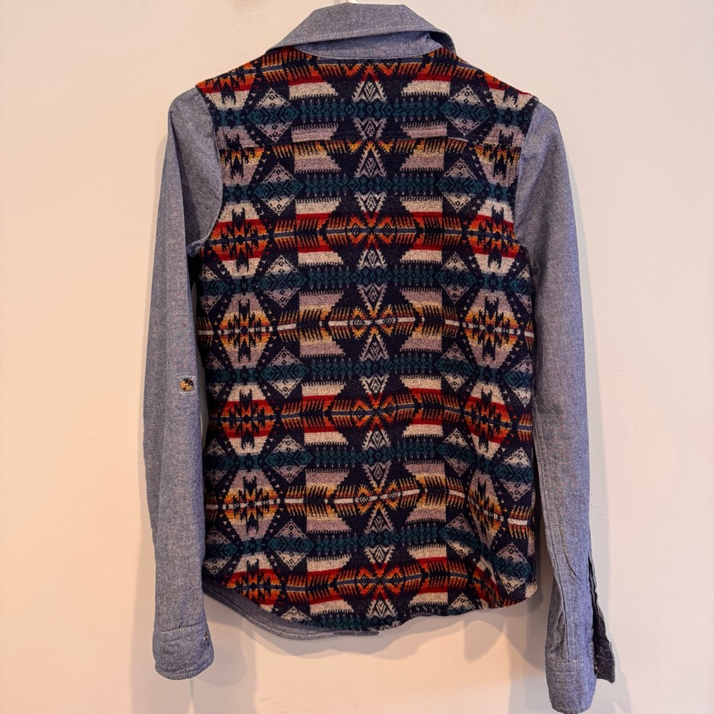Roxy Pendleton Two Timer Aztec Wool Print Chambra… - image 5